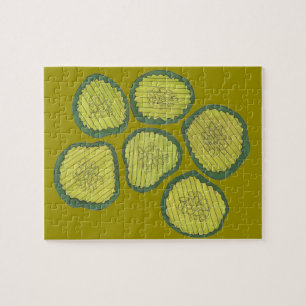 Pickle Chips Sweet Pickles Food Kosher Dill Design Jigsaw Puzzle