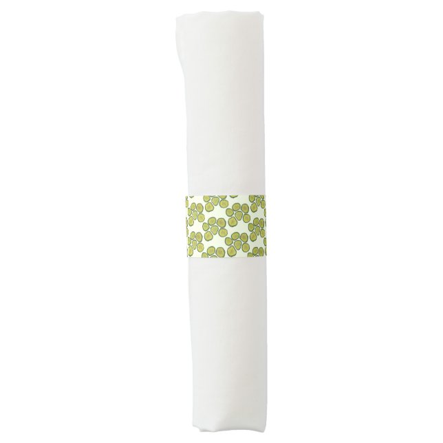 Pickle Chips Sweet Pickles Food Kosher Dill Print Napkin Bands (Front)