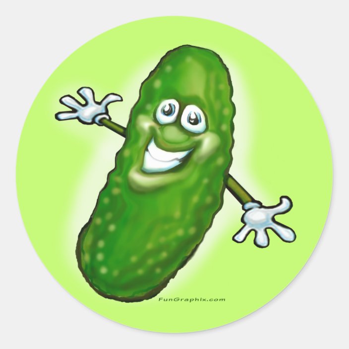 Pickle Classic Round Sticker | Zazzle.com