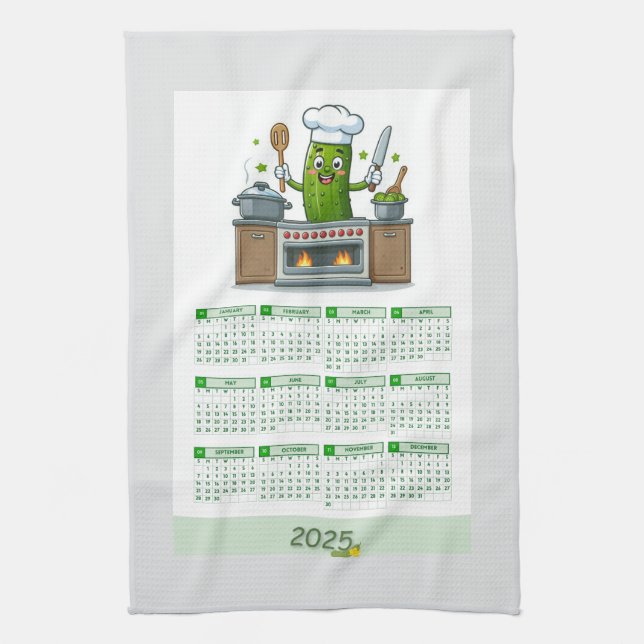 Pickle Cook Kitchen Towels (Vertical)
