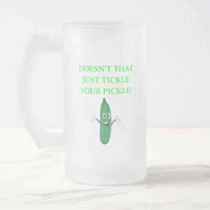 PICKLE FROSTED GLASS BEER MUG
