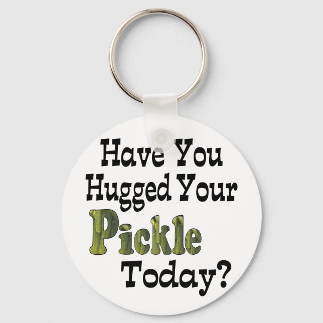 Pickle Hugger Keychain (Front)