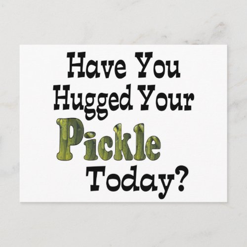 Pickle Hugger Postcard