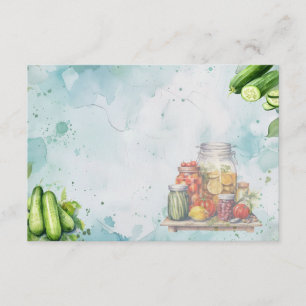 Pickle Jar Blank Recipe Card