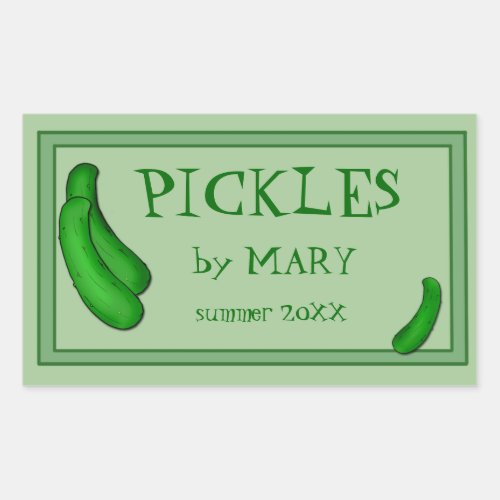 Pickle Jar Labels to Customize
