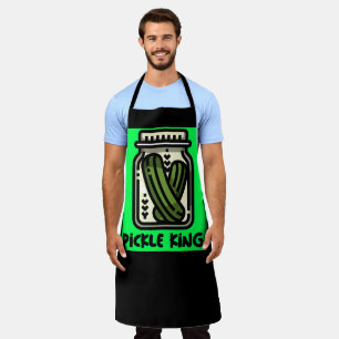 PICKLE KING DAD MENS FUNNY KITCHEN APRONS