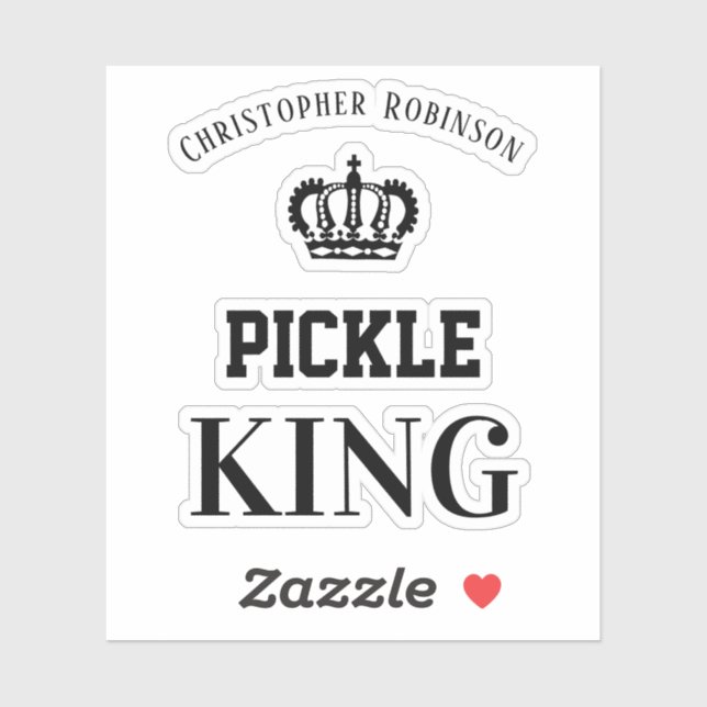Pickle king personalized sticker (Sheet)