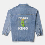 Pickle King Veggie Food   Vegan Vegetarian Day  Denim Jacket