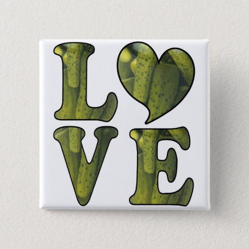 Pickle LOVE Pinback Button