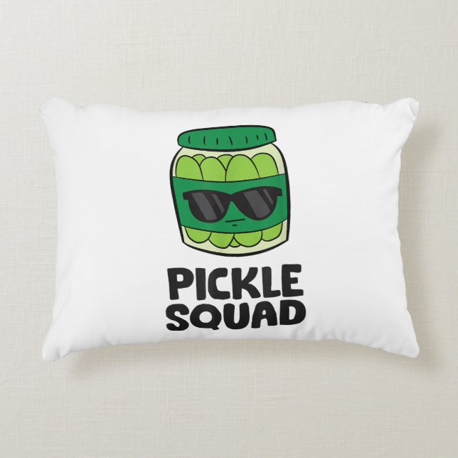 Pickle Lover Team Pickles Funny Pickle Squad Accent Pillow (Front)