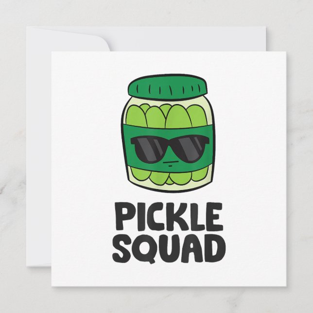 Pickle Lover Team Pickles Funny Pickle Squad Invitation (Front)