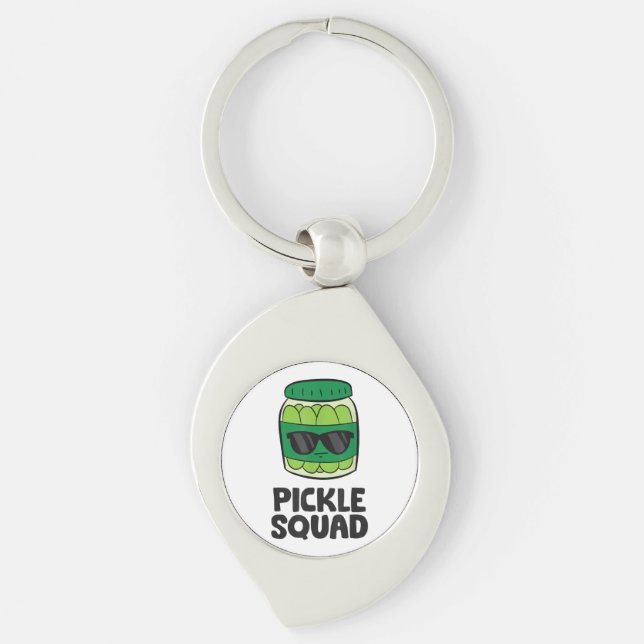 Pickle Lover Team Pickles Funny Pickle Squad Keychain (Front)