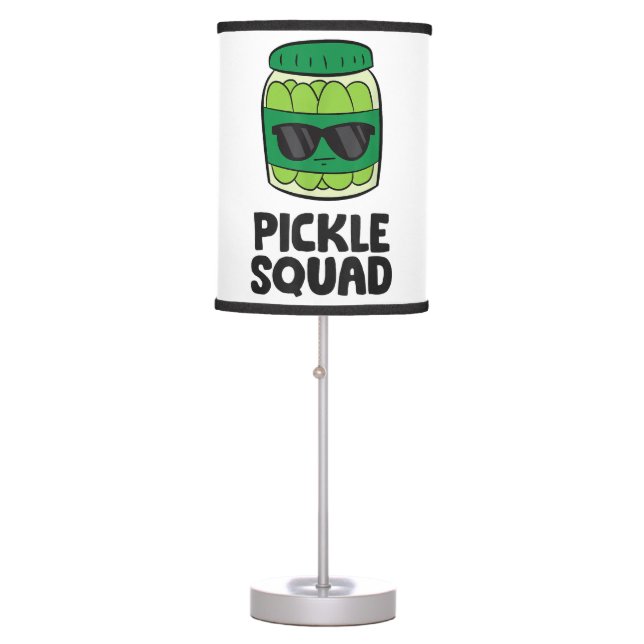 Pickle Lover Team Pickles Funny Pickle Squad Table Lamp (Front)