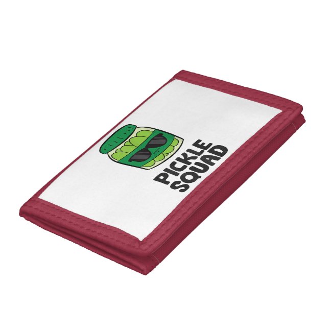 Pickle Lover Team Pickles Funny Pickle Squad Trifold Wallet (Bottom)