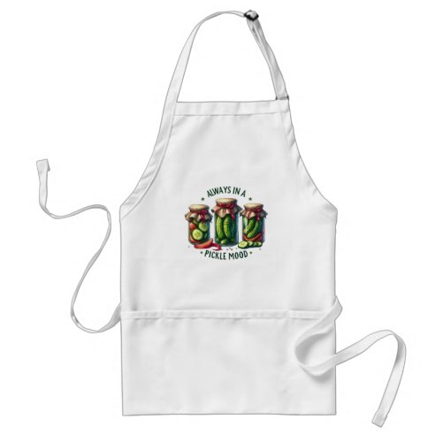 Pickle Lovers Mood Adult Apron