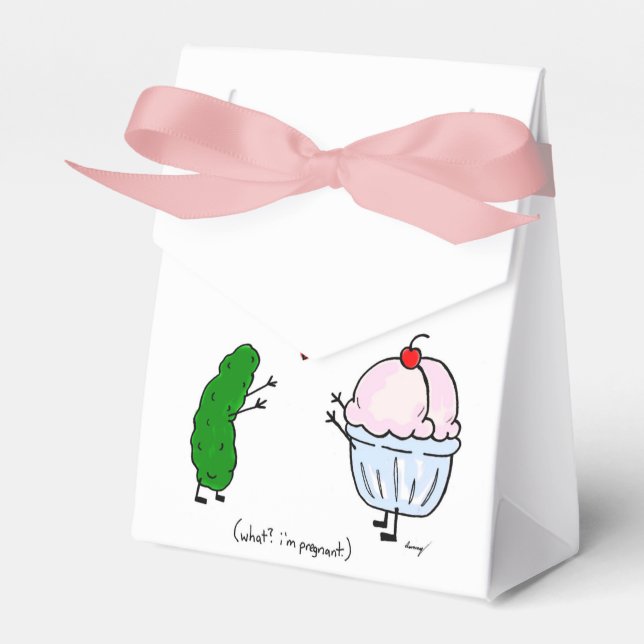Pickle Loves Ice Cream Baby Shower Favor Box (Front Side)