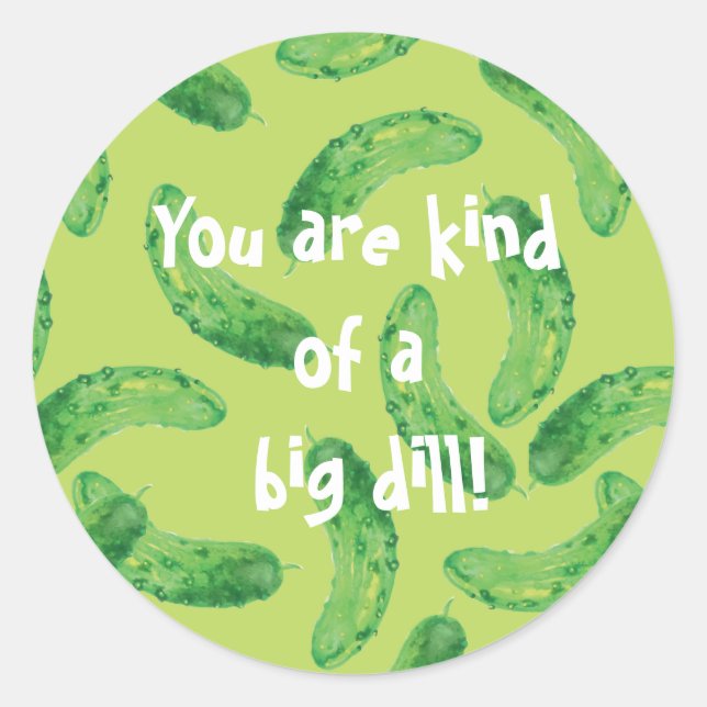 Pickle Me Fancy! Classic Round Sticker (Front)