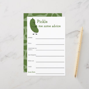 Pickle me some advice baby shower game