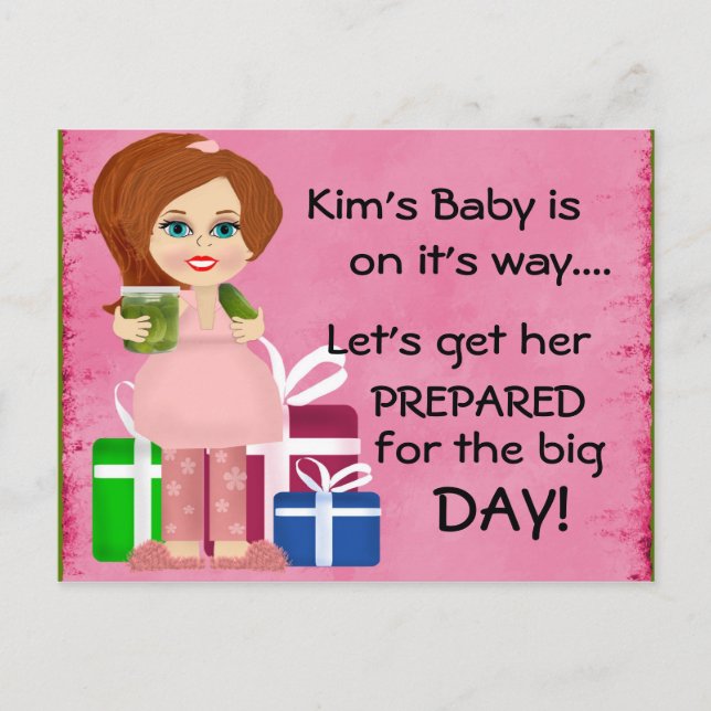Pickle Mommy Baby Shower Invitation Card (Front)