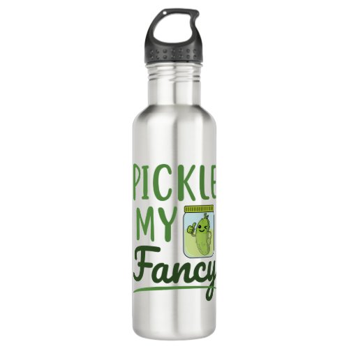 Pickle My Fancy Pickles Lover Cute Green Dill Jar Stainless Steel Water Bottle