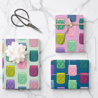 Pickle Party Fun Playful Bold Colorful Rainbow Wrapping Paper Sheets