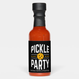 Pickle Party Funny Pickleball Player Coach Team Hot Sauces