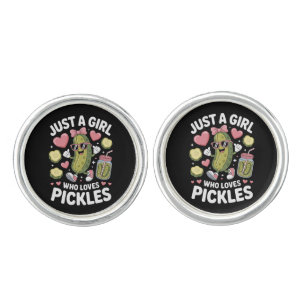 Pickle Passion Just A Girl Who Loves Pickles Cufflinks