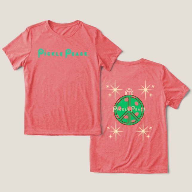 pickle peace christmas ball T shirt (Design Front & Back)
