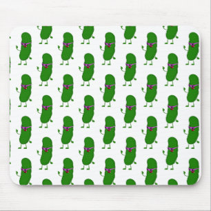 Pickle Person On White Mouse Pad