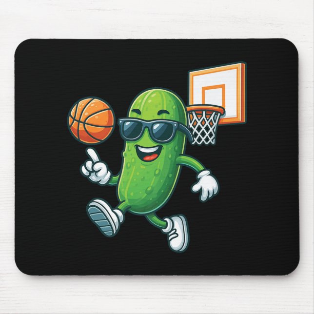 Pickle Playing Basketball Premium  Mouse Pad (Front)
