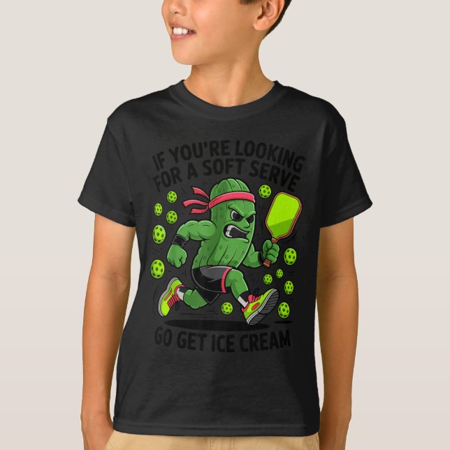 Pickle playing pickle ball funny pickleball lover T-Shirt (Front)