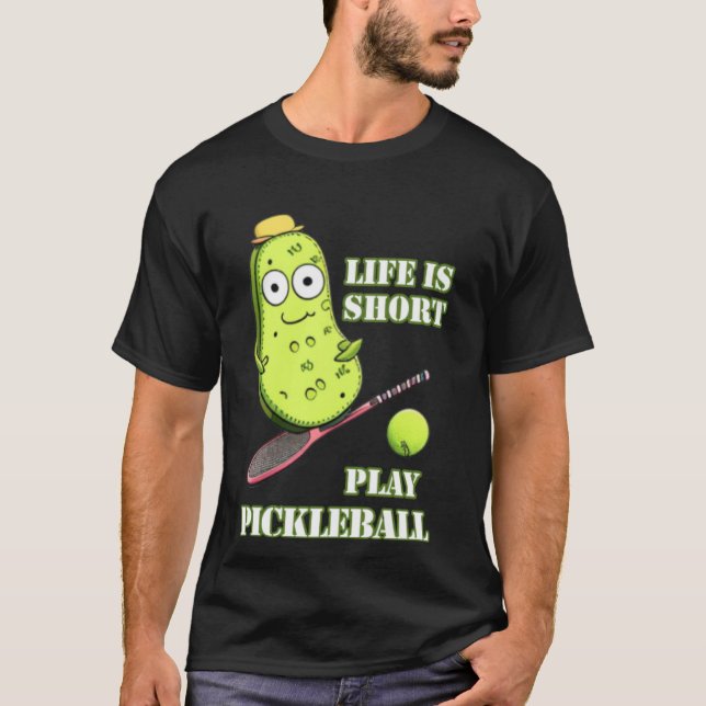 Pickle Playing Pickleball 1 T-Shirt (Front)