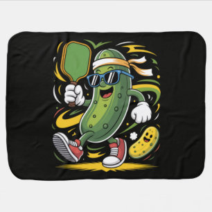 Pickle Playing Pickleball Baby Blanket