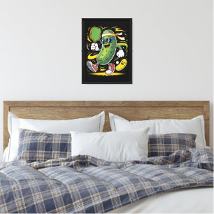 Pickle Playing Pickleball Canvas Print