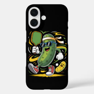 Pickle Playing Pickleball iPhone 16 Case