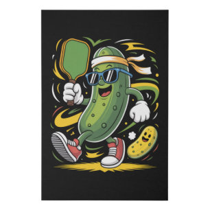 Pickle Playing Pickleball Faux Canvas Print