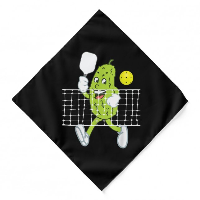 Pickle Playing Pickleball - Funny Pickleball Paddl Bandana (Front)