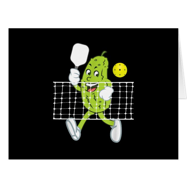 Pickle Playing Pickleball - Funny Pickleball Paddl Cards (Front Horizontal)