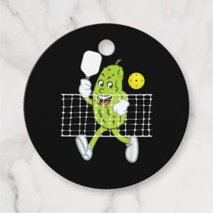Pickle Playing Pickleball - Funny Pickleball Paddl Favor Tags