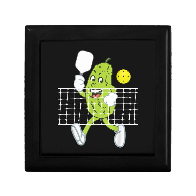 Pickle Playing Pickleball - Funny Pickleball Paddl Gift Box (Front)