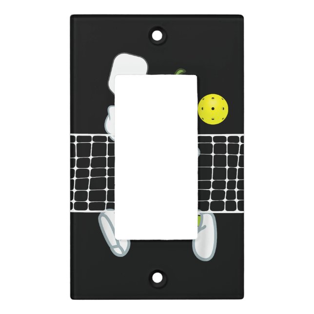 Pickle Playing Pickleball - Funny Pickleball Paddl Light Switch Cover (Front)
