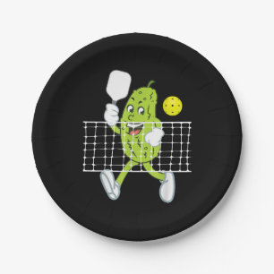 Pickle Playing Pickleball - Funny Pickleball Paddl Paper Plates