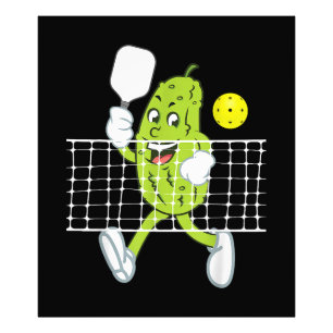Pickle Playing Pickleball - Funny Pickleball Paddl Photo Print
