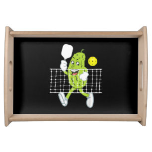 Pickle Playing Pickleball - Funny Pickleball Paddl Serving Tray