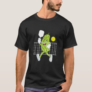 Pickle Playing Pickleball - Funny Pickleball Paddl T-Shirt