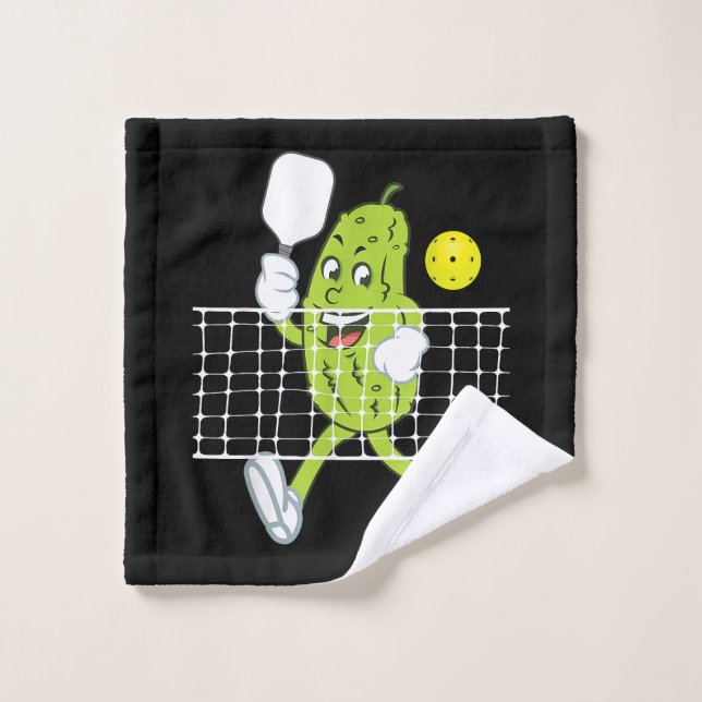 Pickle Playing Pickleball - Funny Pickleball Paddl Wash Cloth (Wash Cloth)