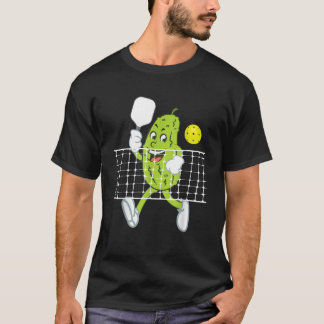 Pickle Playing Pickleball Funny Pickleball Paddleb T-Shirt