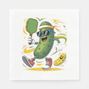 Pickle Playing Pickleball Napkins
