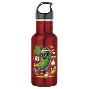 Pickle Playing Pickleball Stainless Steel Water Bottle