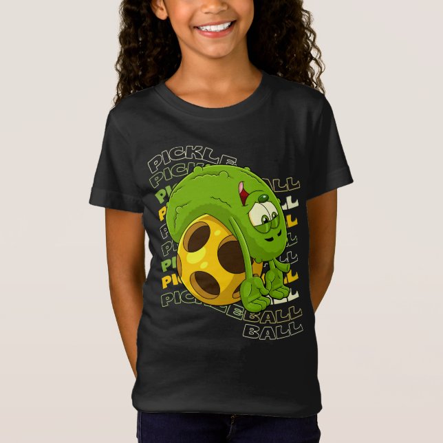 Pickle Power! Cute Pickleball Kids T-Shirt (Front)